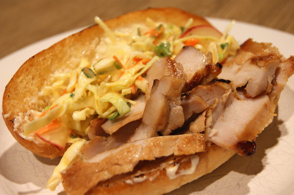 Asian Style Pork Sandwiches with Crunchy Slaw