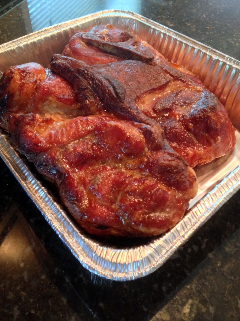 The final product, ready to shred. Smoked Pork Shoulder.