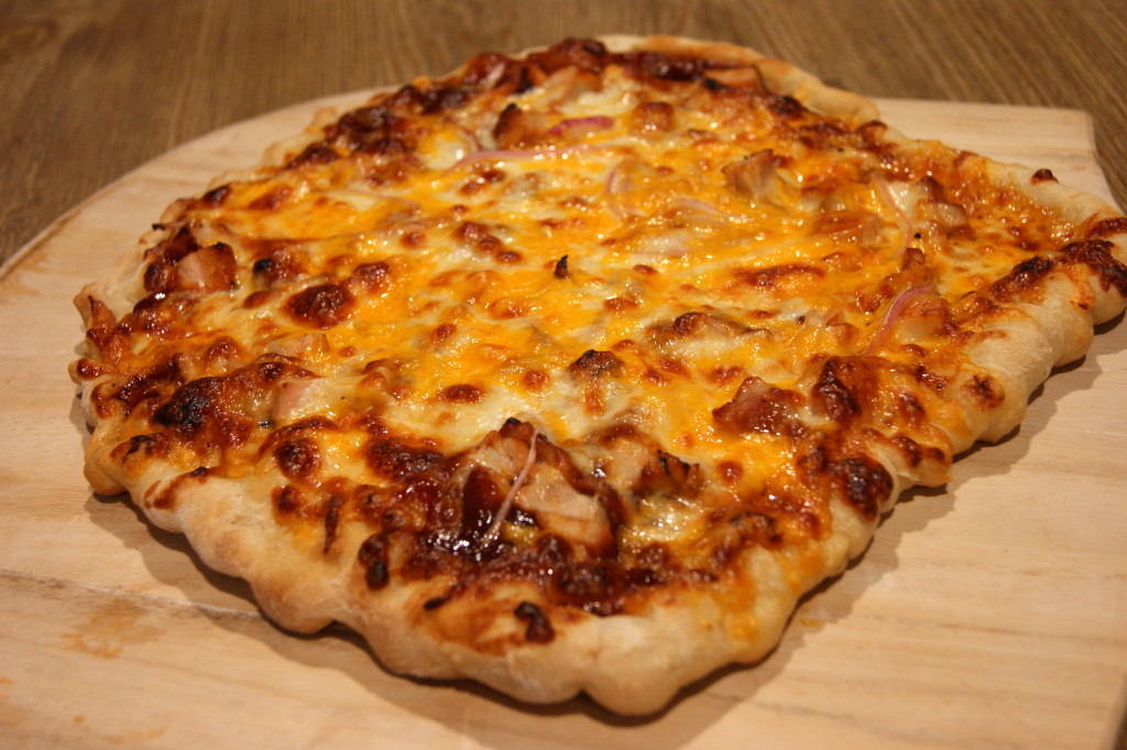 Chewy and airy crust, golden brown toppings...yum!