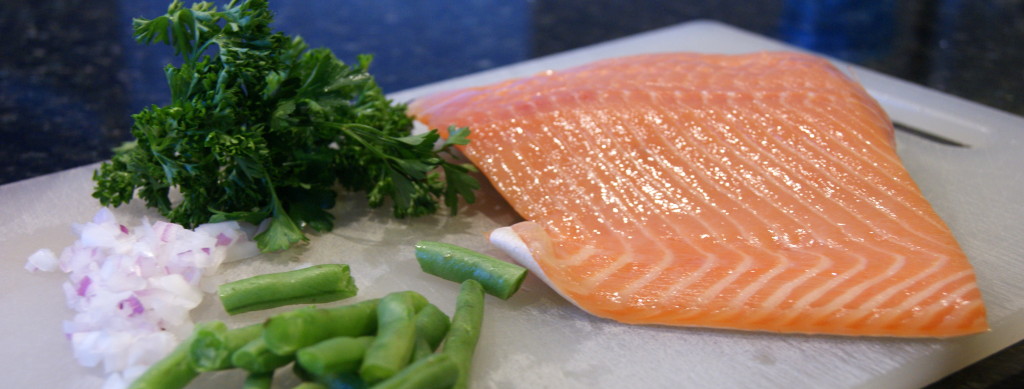Fresh parsley, fresh green beans, fresh salmon...nothing but the freshest and best ingredients!