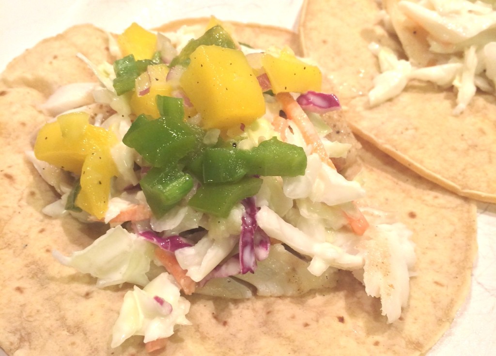 Grilled Fish Tacos with Mango Jalapeno Salsa